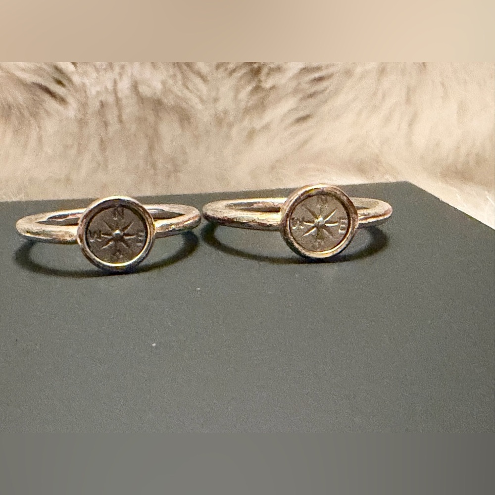 (2) compass rings - size 7